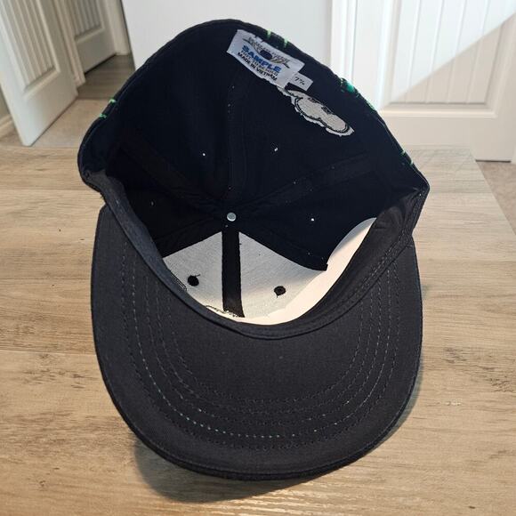 Vintage Notre Dame Fitted Hat Cap 7 3/8 Green Wool 90s Fighting Irish Flat Bill - Picture 8 of 10